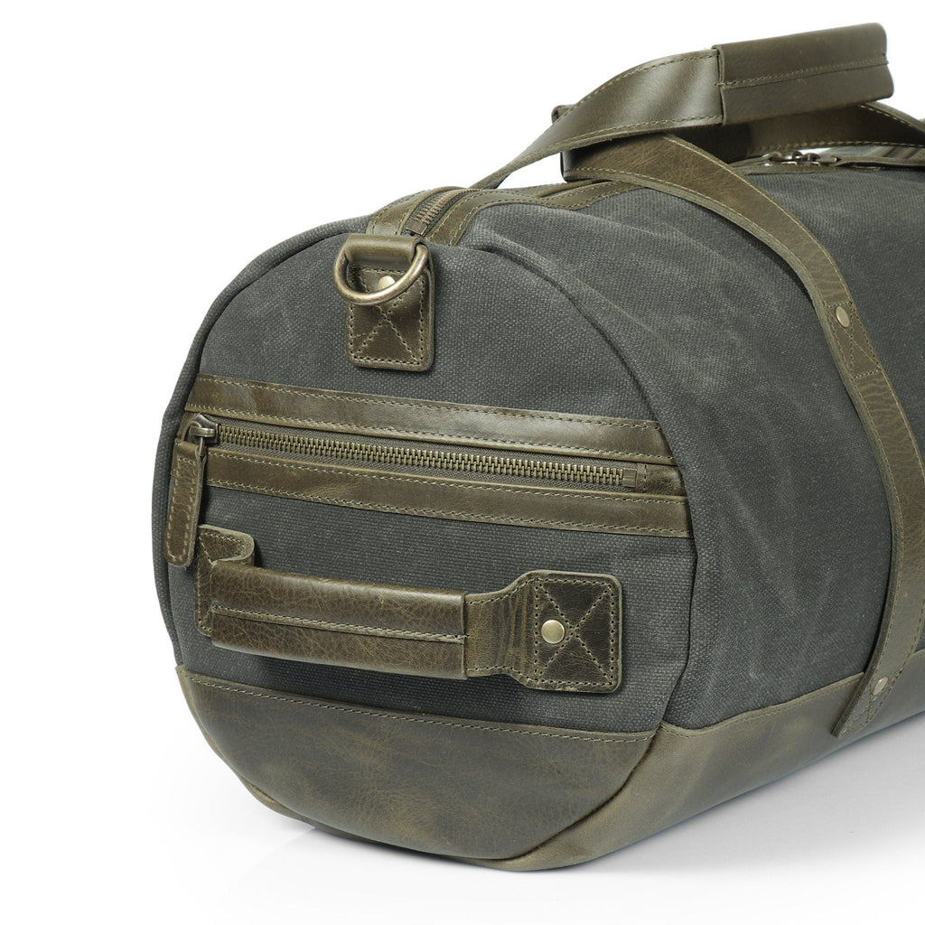 Personalized Handcrafted Top Grain Leather Weekender Bag, High-Quality Durable Canvas Travel Bag, Retro Style Duffel Bag for Men or Women