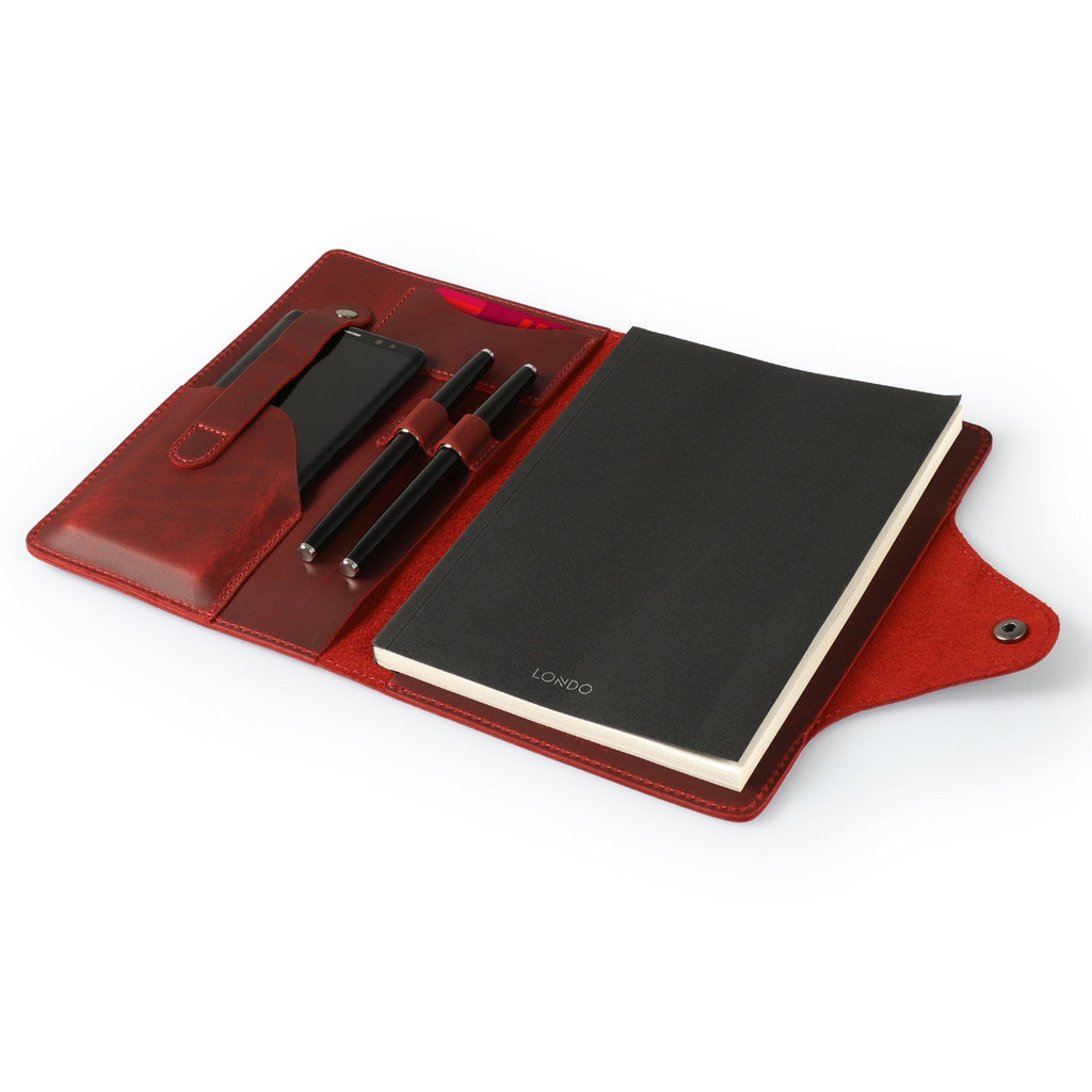 Personalized Top Grain Leather Journal and Organizer, Hand Crafted Portfolio with Notepad, Custom Portfolio Notepad, Office Gifts